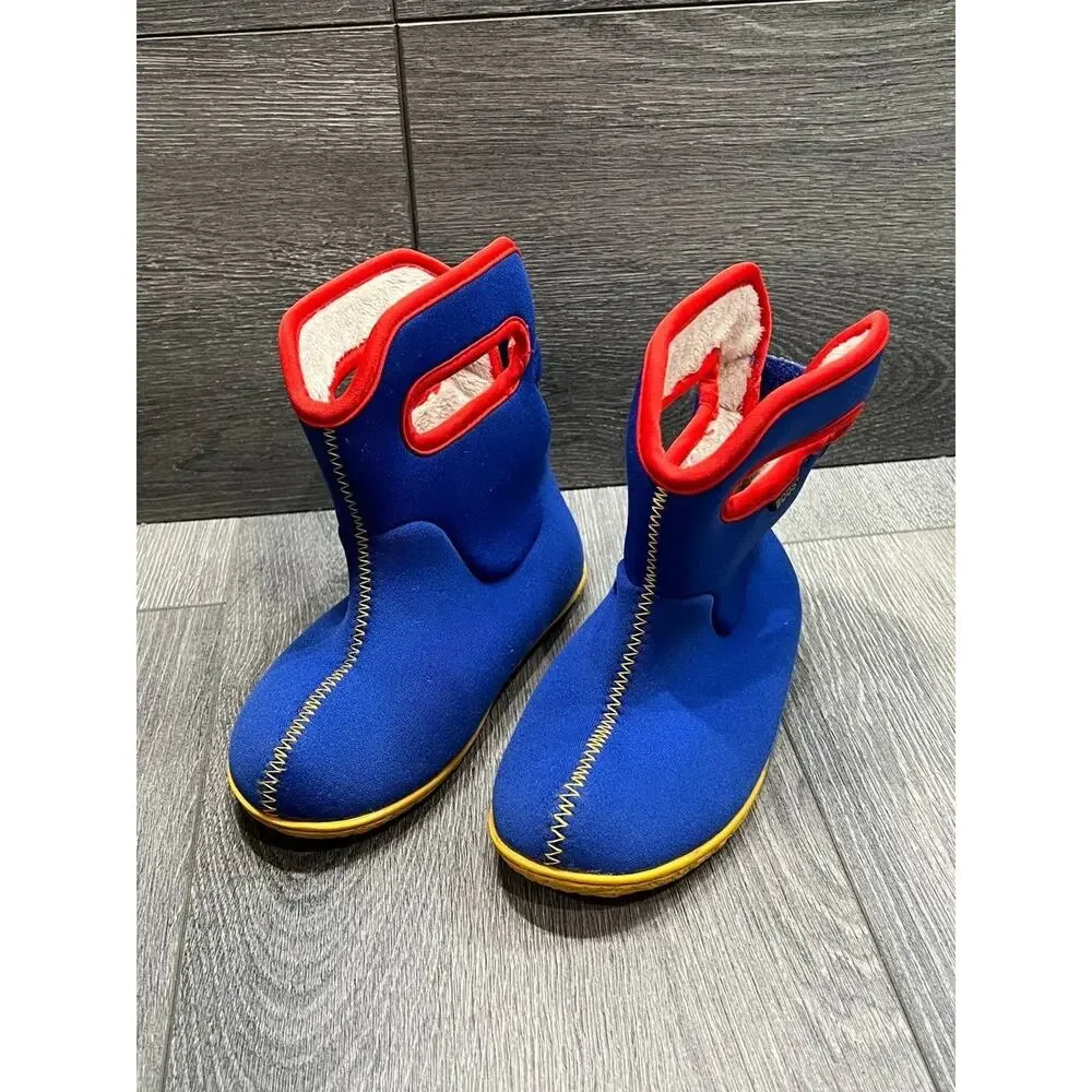BOGS kids Solid Waterproof Rain Boots Blue 10 S000079